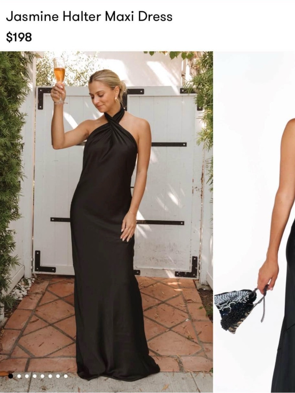 Show Me Your MuMu Black Jasmine Halter Maxi Dress